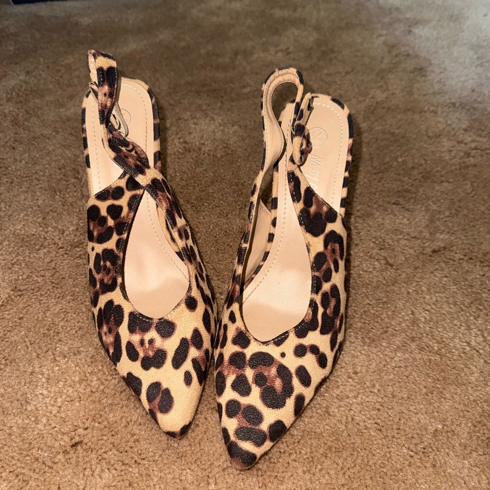 Nasty Gal Leopard Print Pointed Heel